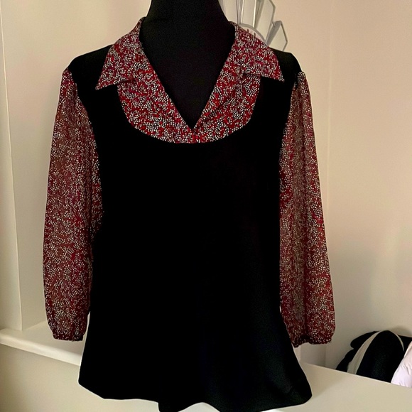 V-Neck Pullover Blouse - Picture 1 of 11
